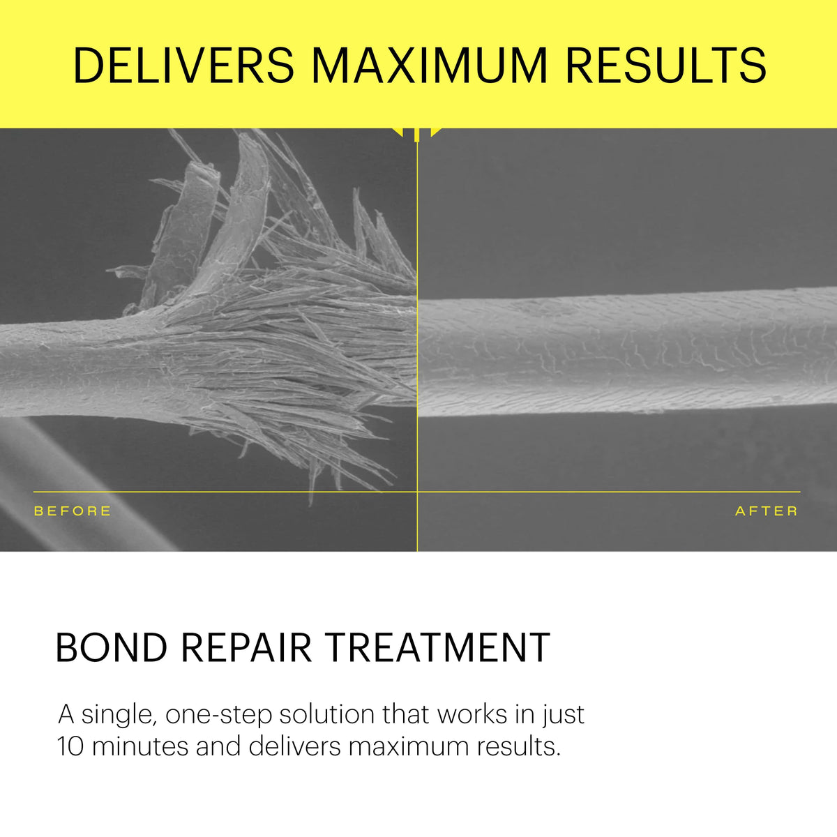 epres spraying treatment onto damp hair showing even coverage and repair benefit