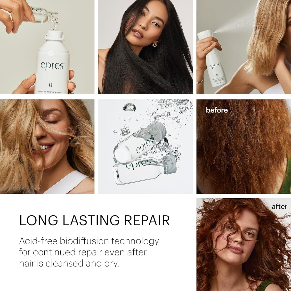 epres clear formula drop close-up showing lightweight texture and absorption