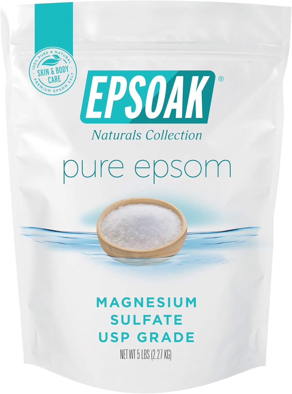 Epsoak front packaging showing bag and product name, brand clarity benefit