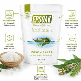 Epsoak product label and ingredients panel showing transparency and quality