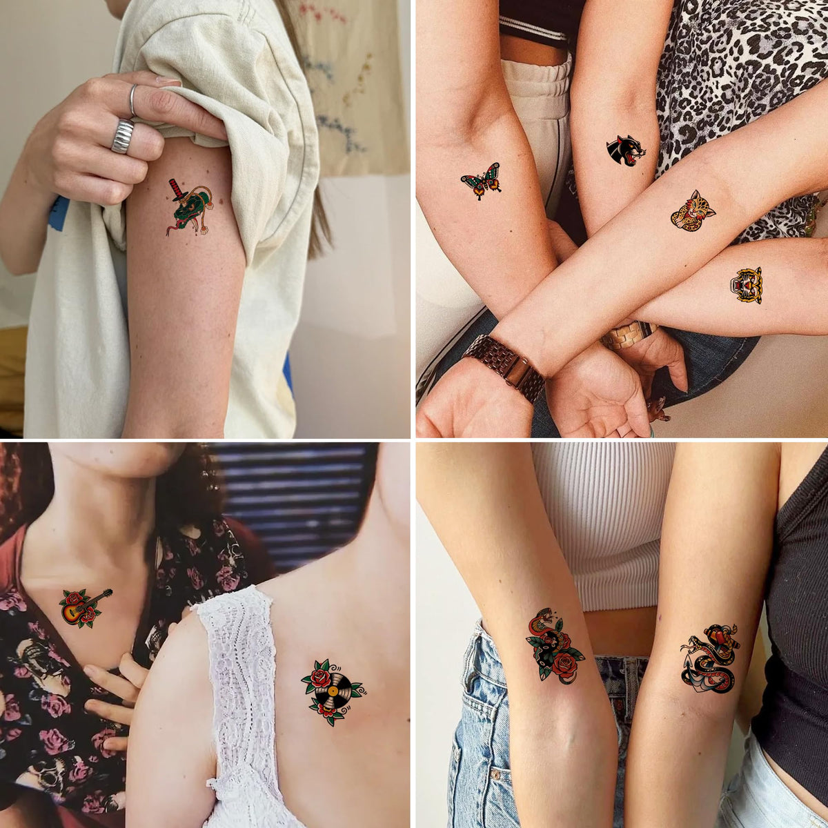 Epuxiael applying tattoo to forearm demonstrating simple water transfer application