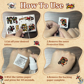 Epuxiael group at party wearing tattoos showing fun decorative favor benefit