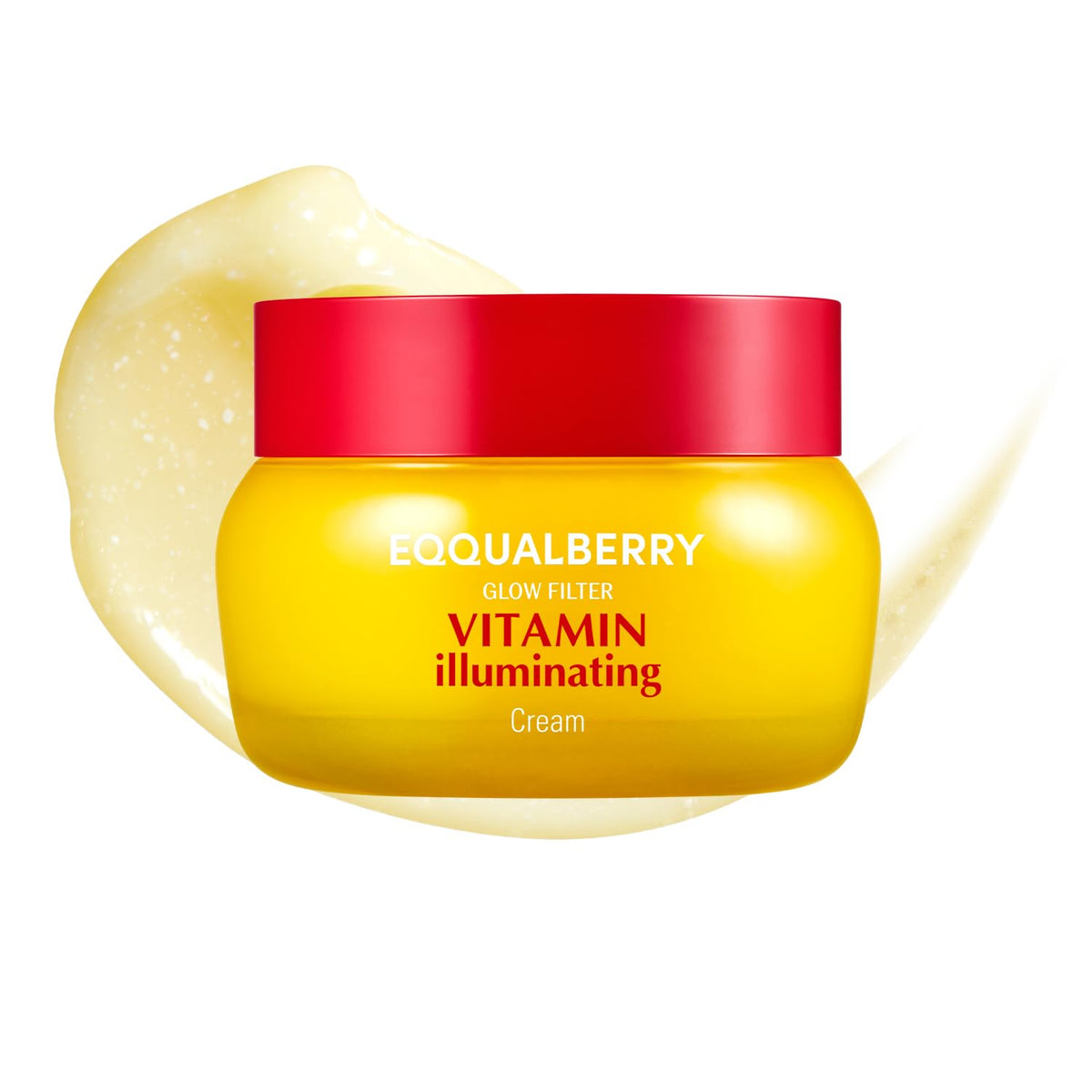 EQQUALBERRY front jar shot showing product and brightening benefits