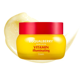 EQQUALBERRY front jar shot showing product and brightening benefits