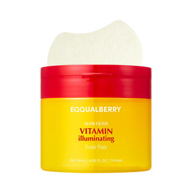 EQQUALBERRY front packaging showing brightening pads and benefits