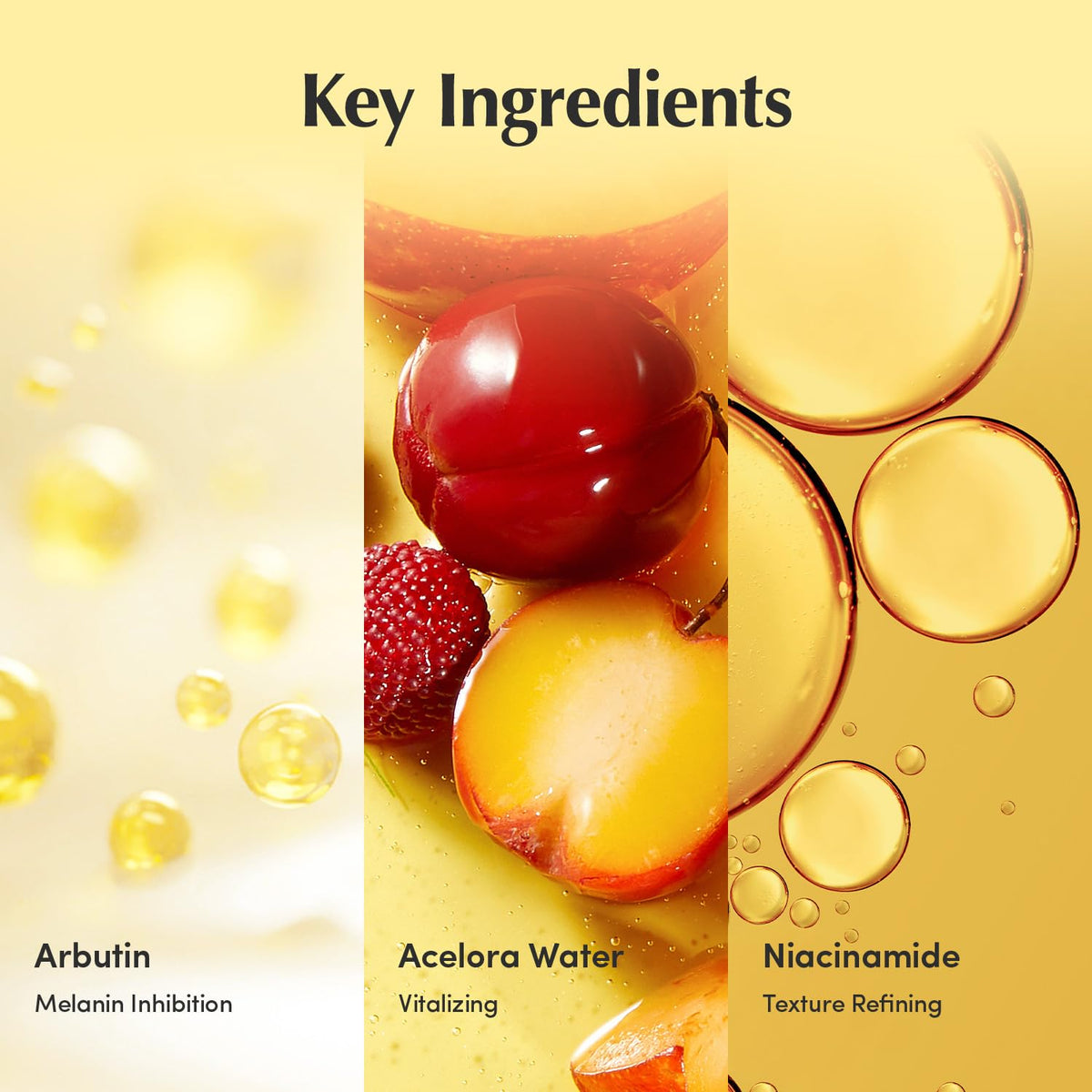EQQUALBERRY acerola extract ingredient view showing natural vitamin C antioxidant benefit