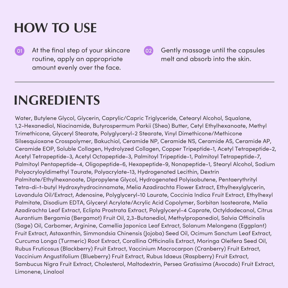 EQQUALBERRY label close-up emphasizing ingredient concentrations and transparency
