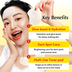EQQUALBERRY pad soaked in serum essence for hydrated glow