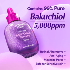 EQQUALBERRY pump and label close-up highlighting concentration and claims