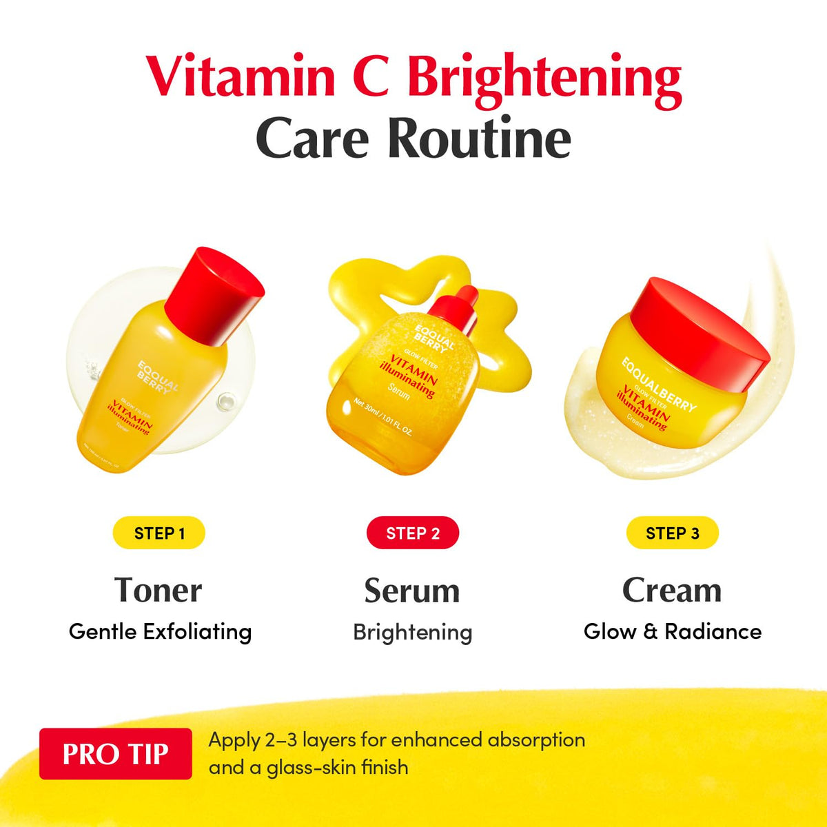 EQQUALBERRY serum layered under moisturizer illustrating effective layering benefit