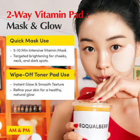 EQQUALBERRY pad used as spot mask on elbow for targeted care