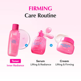 EQQUALBERRY toner on nightstand lifestyle scene promoting nightly routine benefit