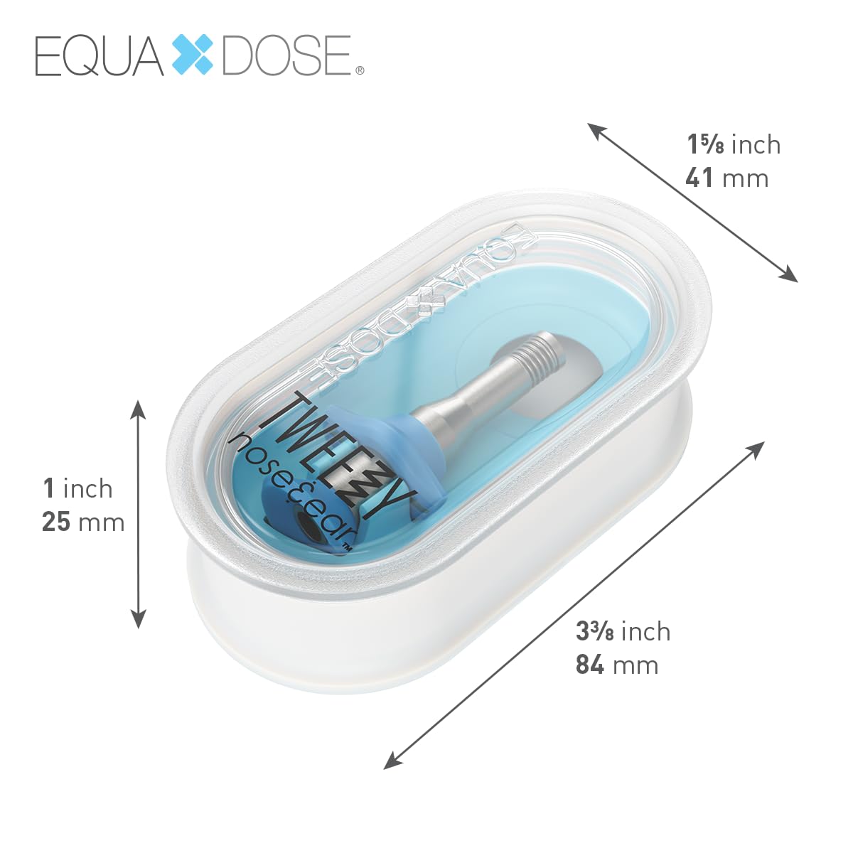 EQUADOSE Tweezy closed-detail highlights solid construction and portable grooming convenience