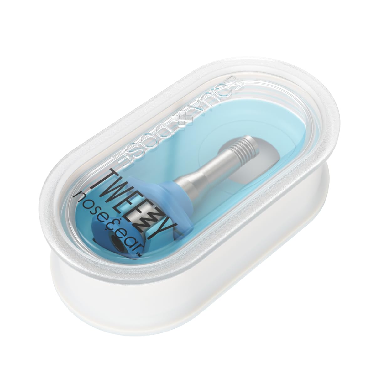 EQUADOSE Tweezy lifestyle bathroom counter shows everyday grooming readiness and neat results