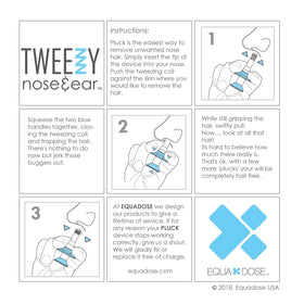 EQUADOSE Tweezy next to trimmer visual compare highlights fewer parts and long-lasting use