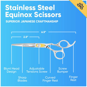 Equinox close-up of razor-sharp Japanese steel blade edge for precise cuts