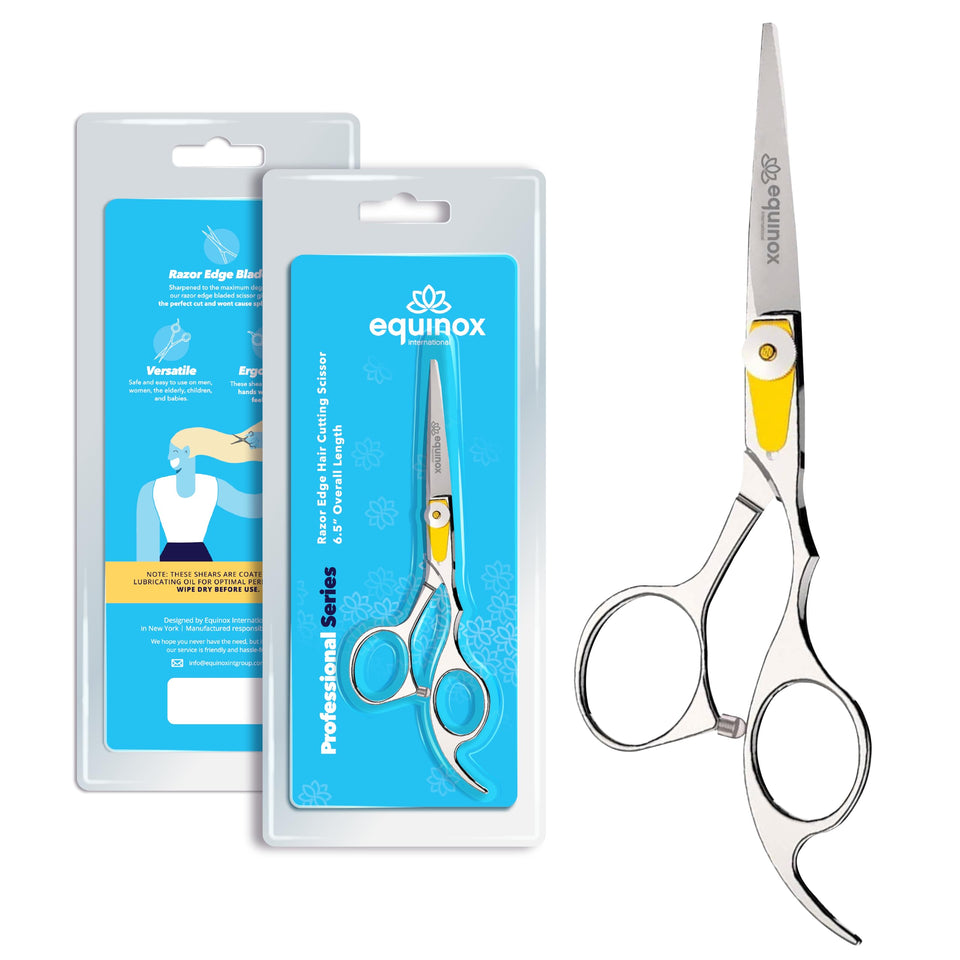 Equinox front packaging showing shears and branded case, highlights protection