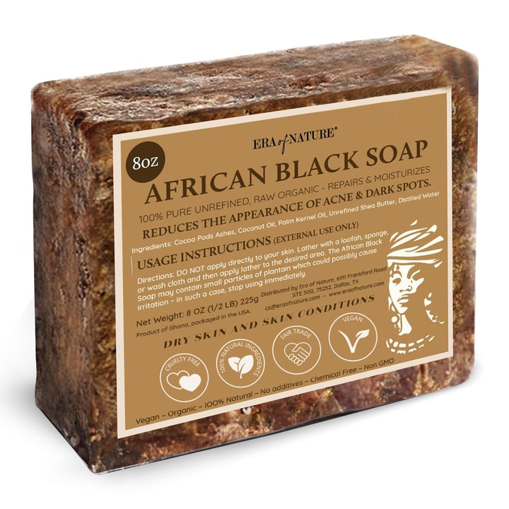 era of nature front packaging showing the 8oz bar and natural branding benefit clear product info