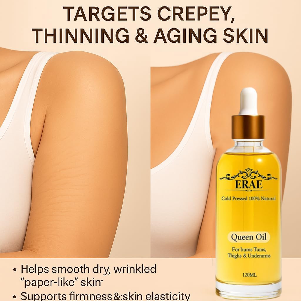ERAE bottle next to everyday items showing 120ml travel-friendly size