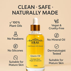 ERAE in bathroom setting suggesting routine use and soft skin results