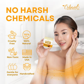 Erbaid calendula ointment application on hand demonstrating quick absorption benefit