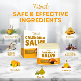 Erbaid calendula ointment used on baby skin showing gentle formula benefit for delicate areas