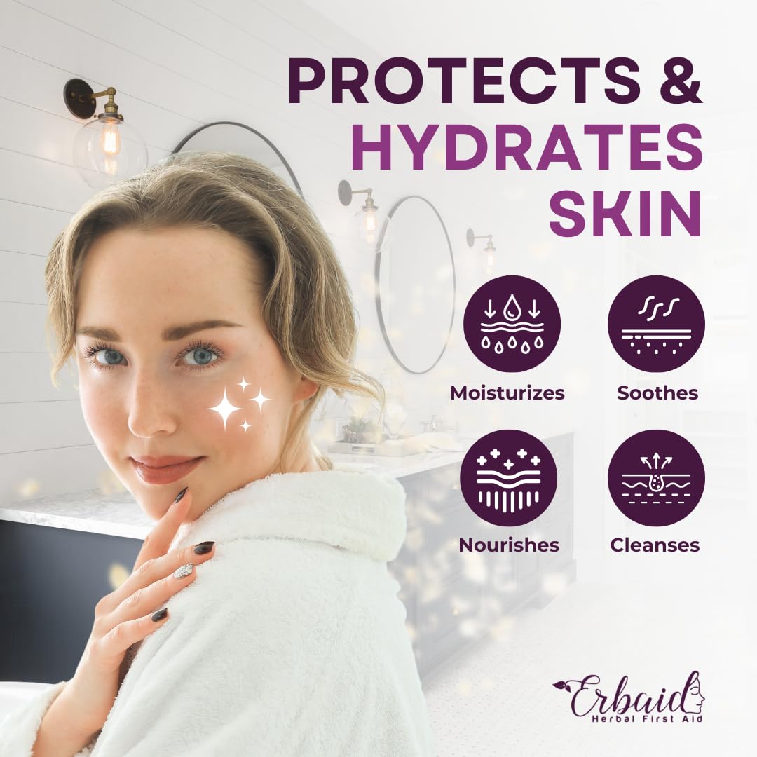 Erbaid goat milk pour detail showing nourishing skin benefit