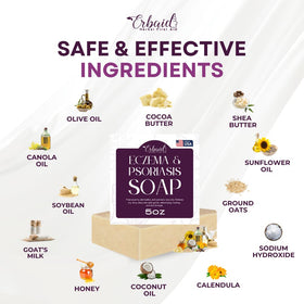 Erbaid ingredients bowl with oatmeal and calendula highlighting natural calming