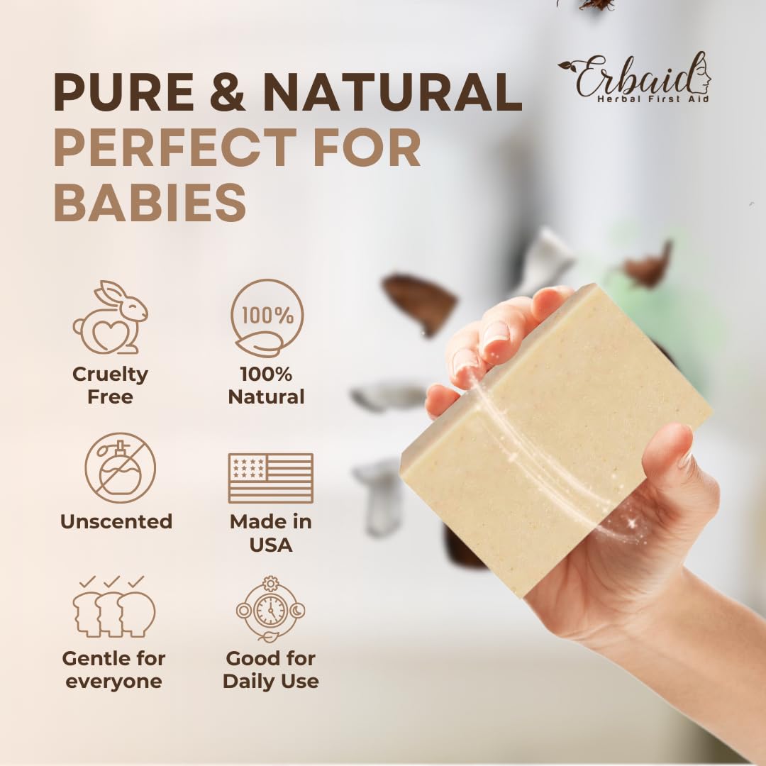 Erbaid oats and honey ingredients highlighting natural soothing