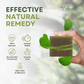 Erbaid soap label and back ingredients list showing natural formula benefit