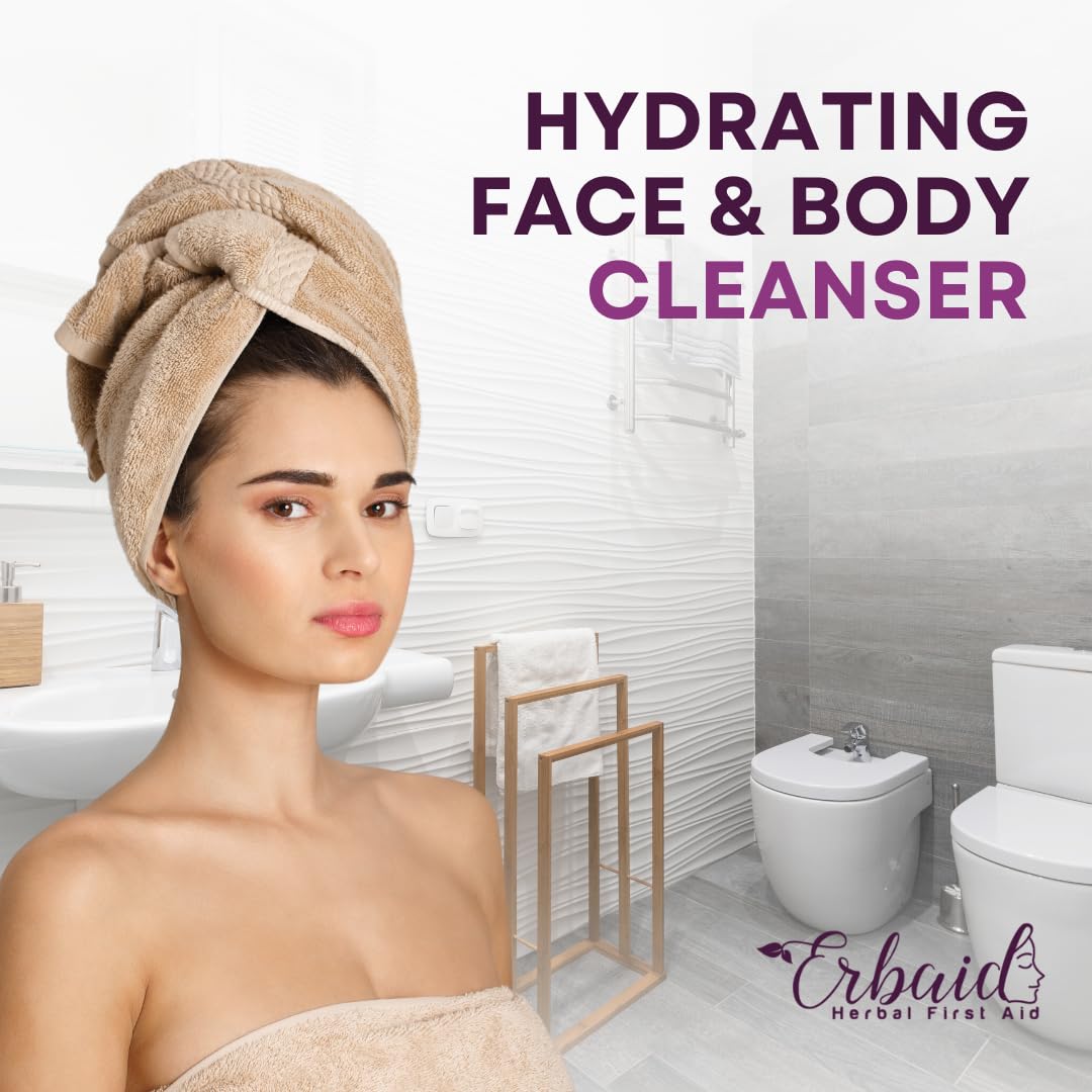 Erbaid soap in bathroom display suggesting everyday soothing benefit