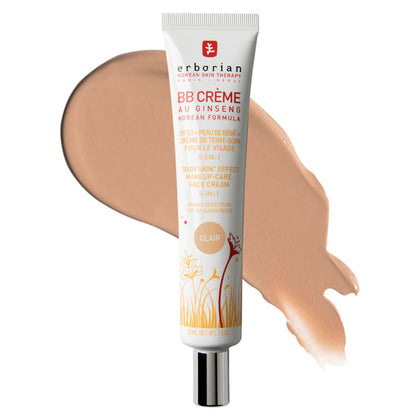 Erborian BB Cream Clair front tube showing packaging and lightweight design benefit