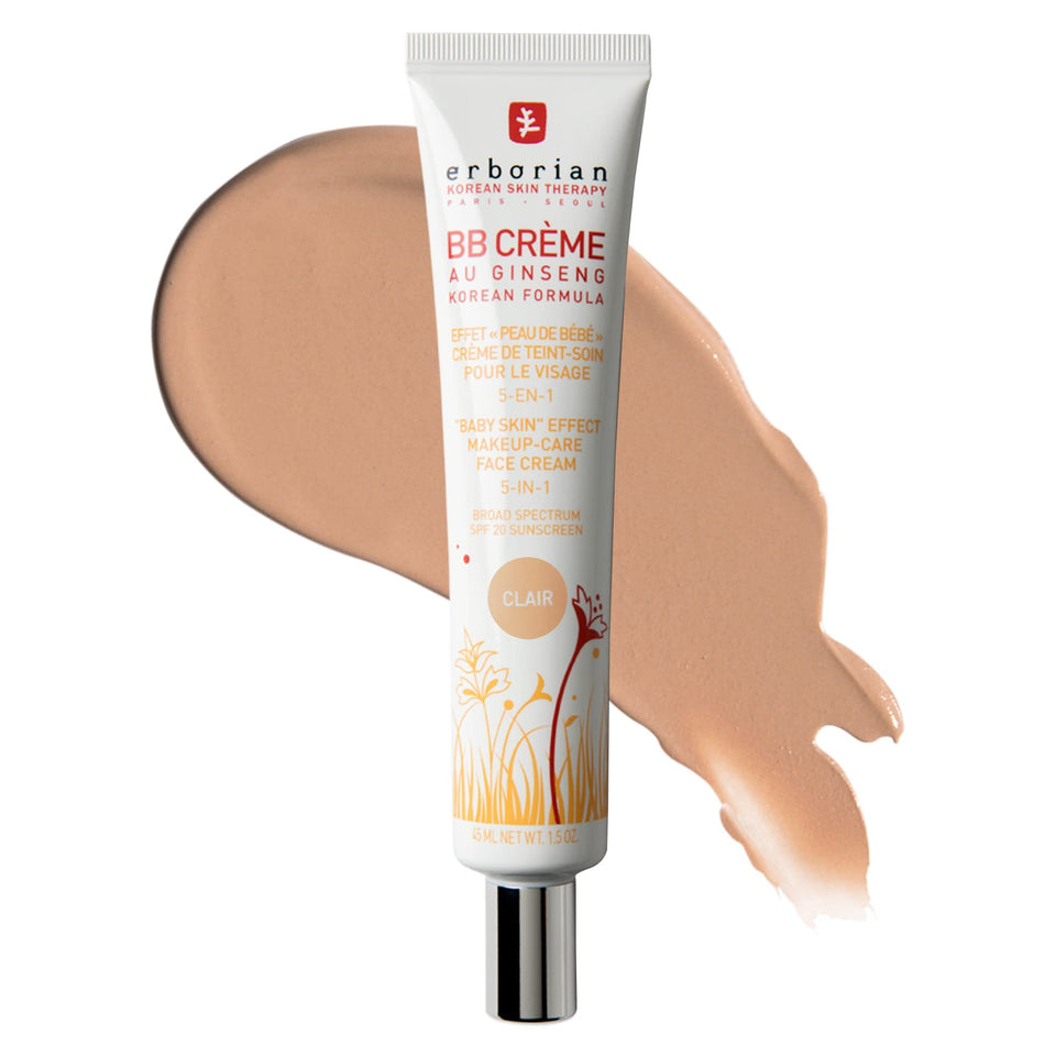 Erborian BB Cream Clair front tube showing packaging and lightweight design benefit
