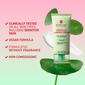 Erborian ingredient panel photo showing Centella, ceramides and panthenol benefits