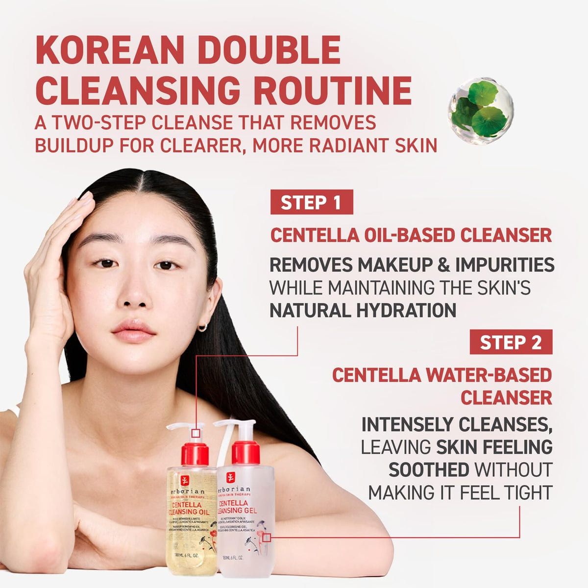 Erborian bottle on vanity in a bathroom scene suggesting everyday cleansing ritual