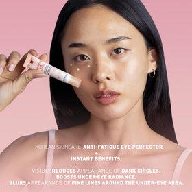 Erborian Skin Hero Eye creamy-peach texture close-up demonstrating smooth blend and blur effect