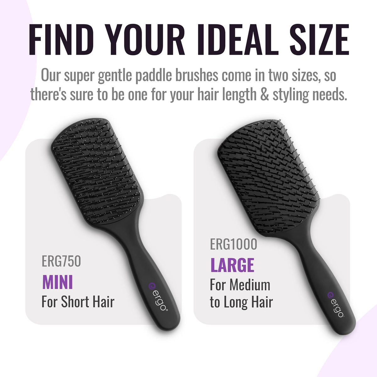 ergo brush in hand demonstrating soft-touch grip for comfortable control