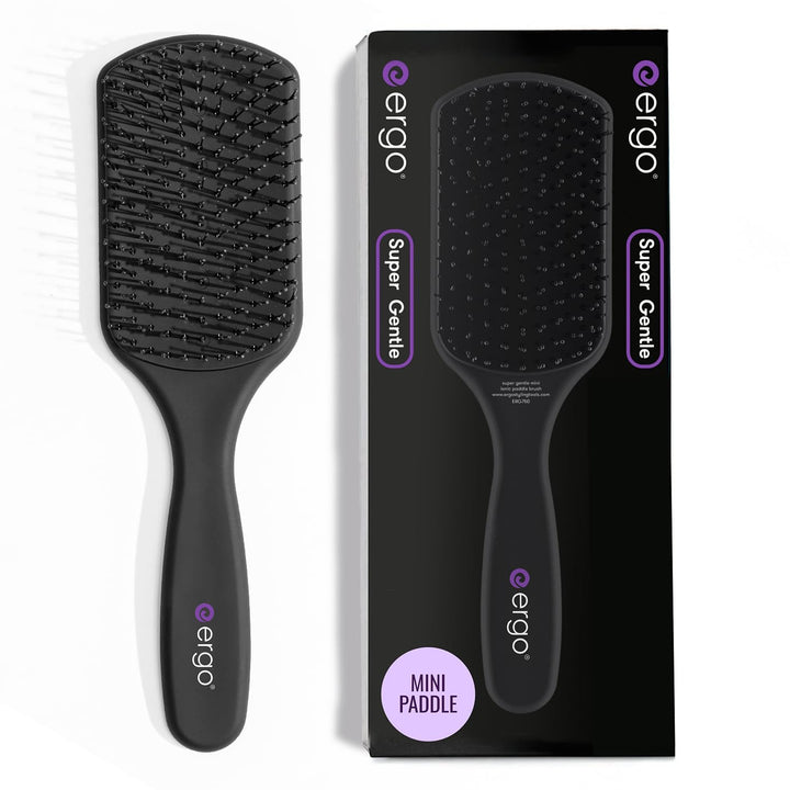 ergo mini paddle front view showing compact shape and smooth finish for easy styling