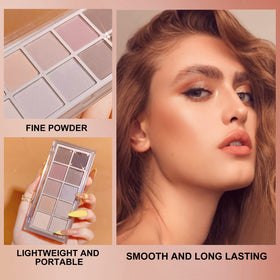 Erinde swatches on forearm demonstrating neutral taupe to deep brown payoff