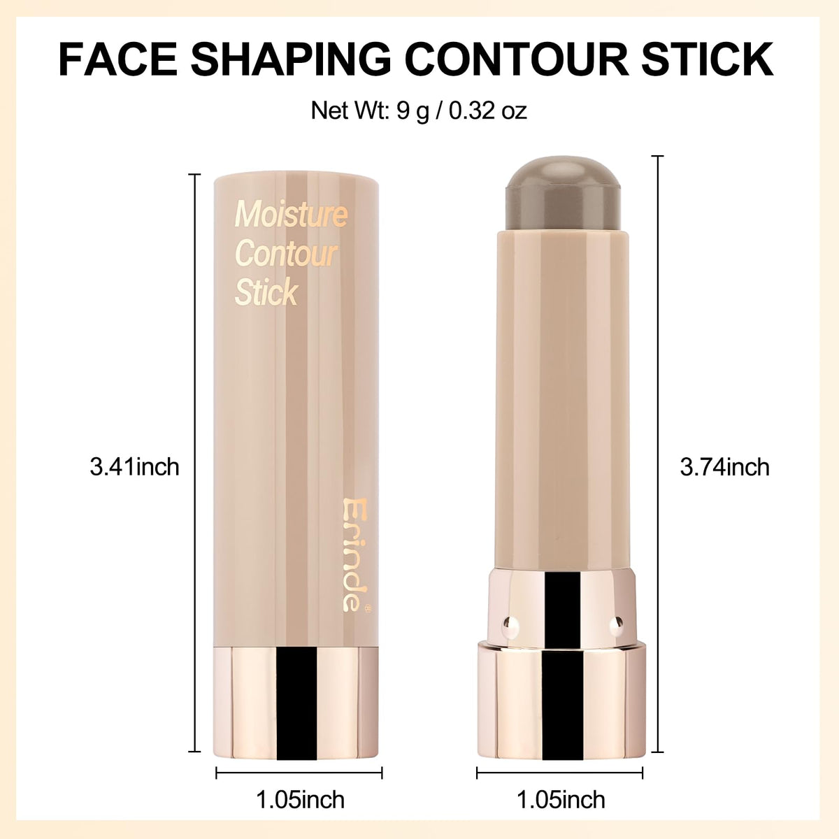 Erinde in makeup bag for travel-friendly long-lasting contour