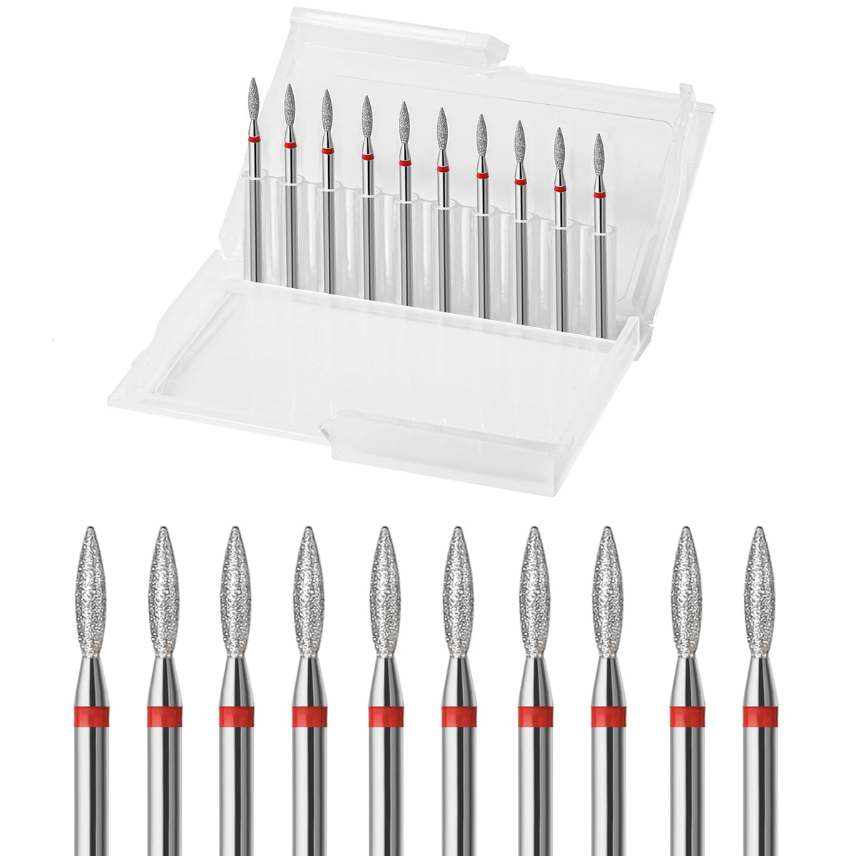 ERUIKA front packaging showing 10-piece diamond flame bit set and portability benefit