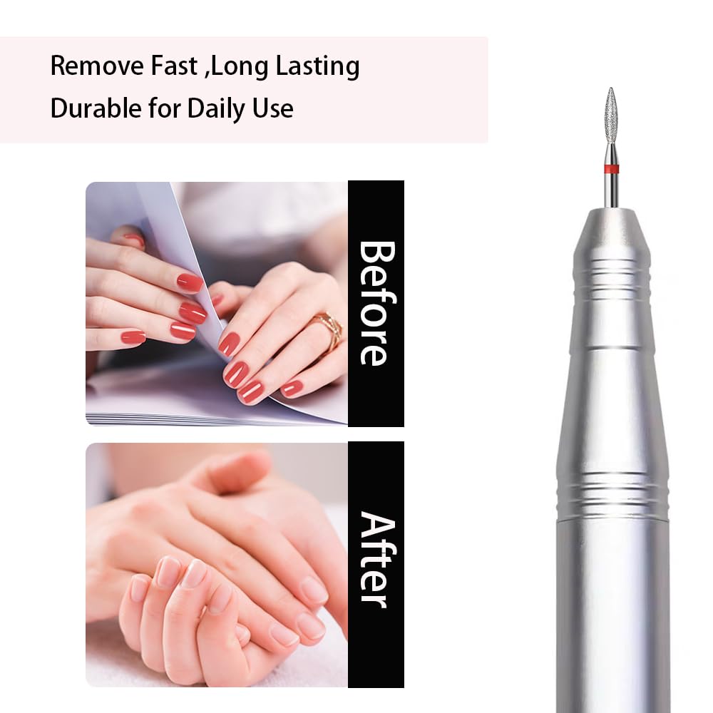 ERUIKA drill bits in-use by manicurist demonstrating precise cuticle cleanup benefit