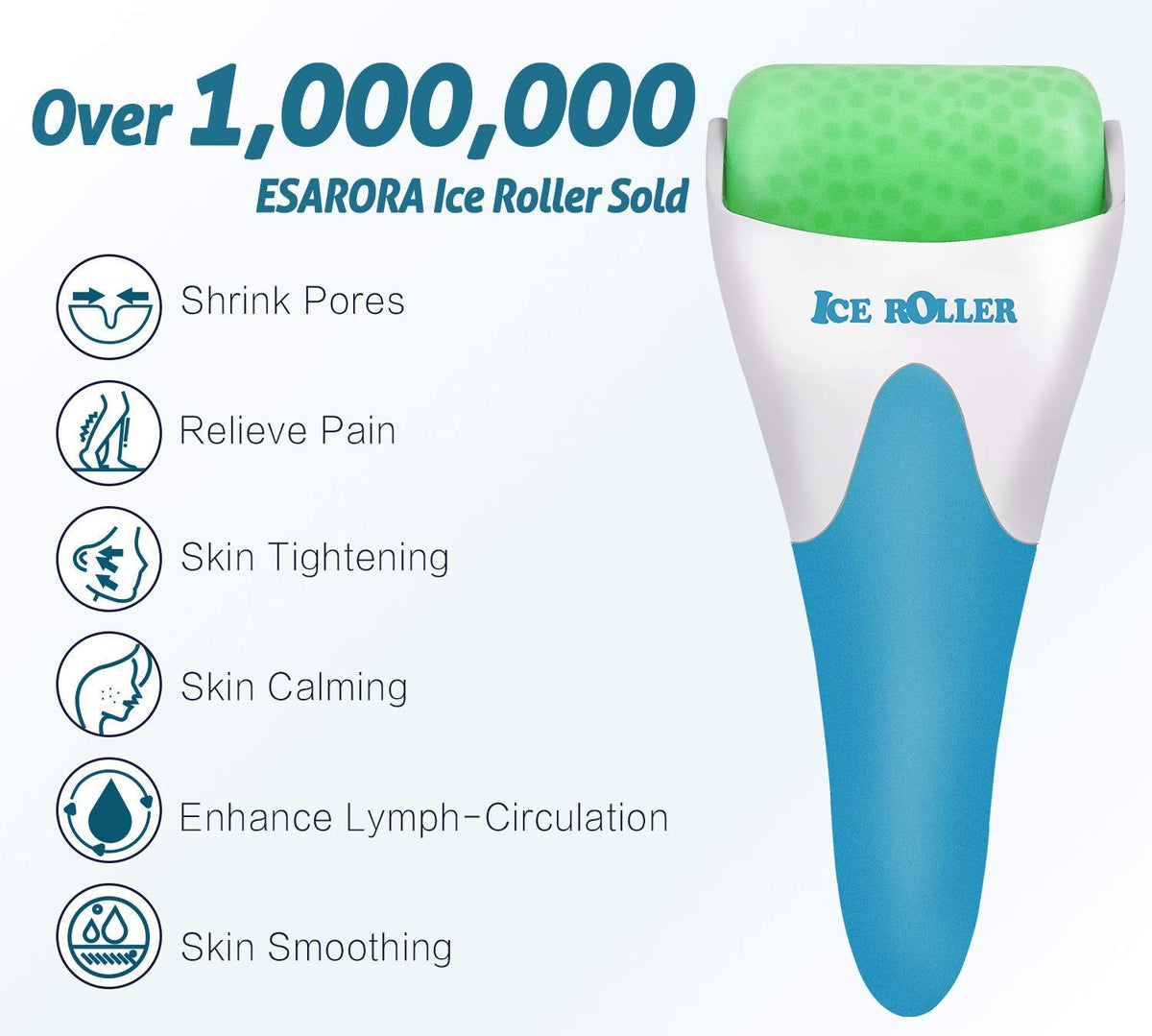 ESARORA close-up of roller surface highlighting smooth finish and gentle massage benefit