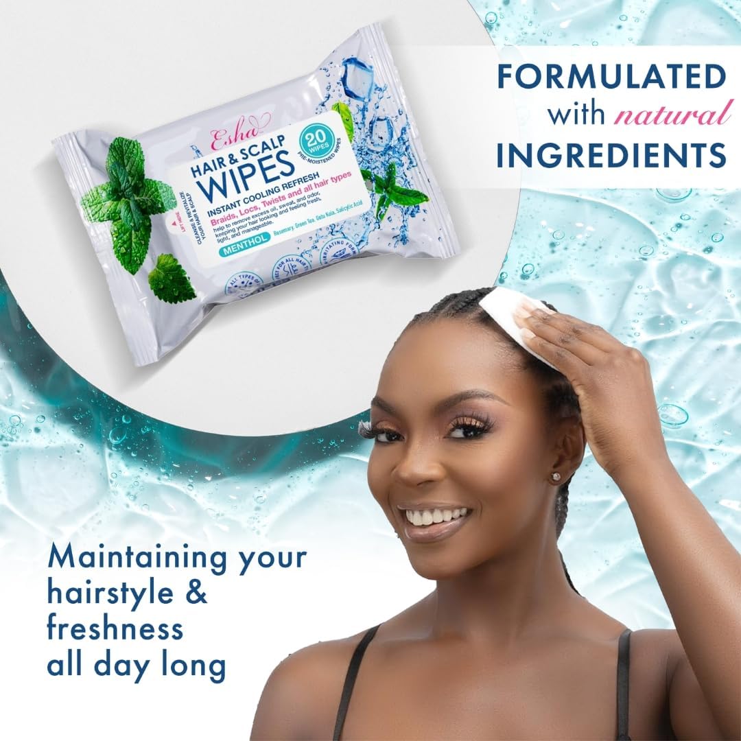 ESHA ingredients label close-up displaying soothing and cooling benefits