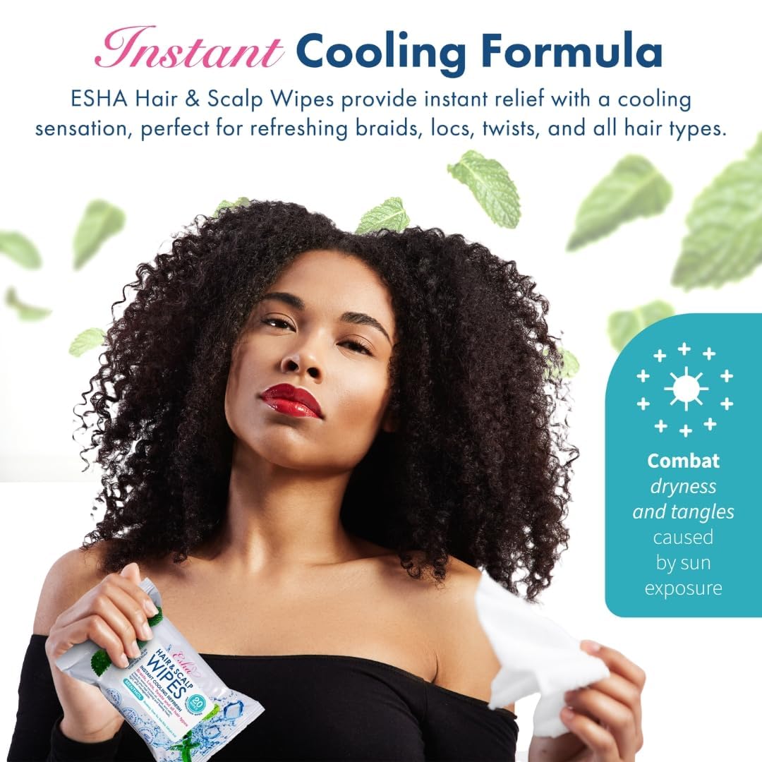ESHA wipes in a purse outdoors showing confidence and instant refresh