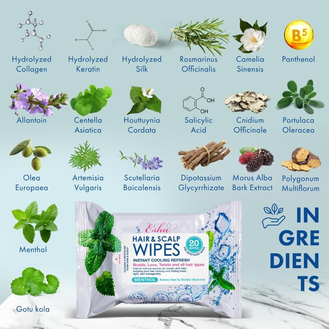 ESHA wipe in hand demonstrating easy on-the-go use and portability