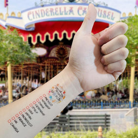 ESLINOP lifestyle theme park photo shows tattoos matching festival outfit