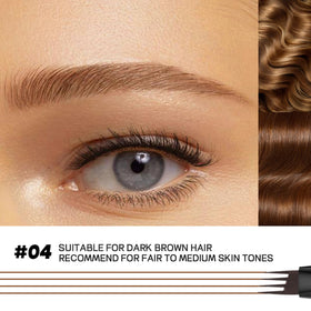 Espoce brow before and after side-by-side showing natural definition benefit