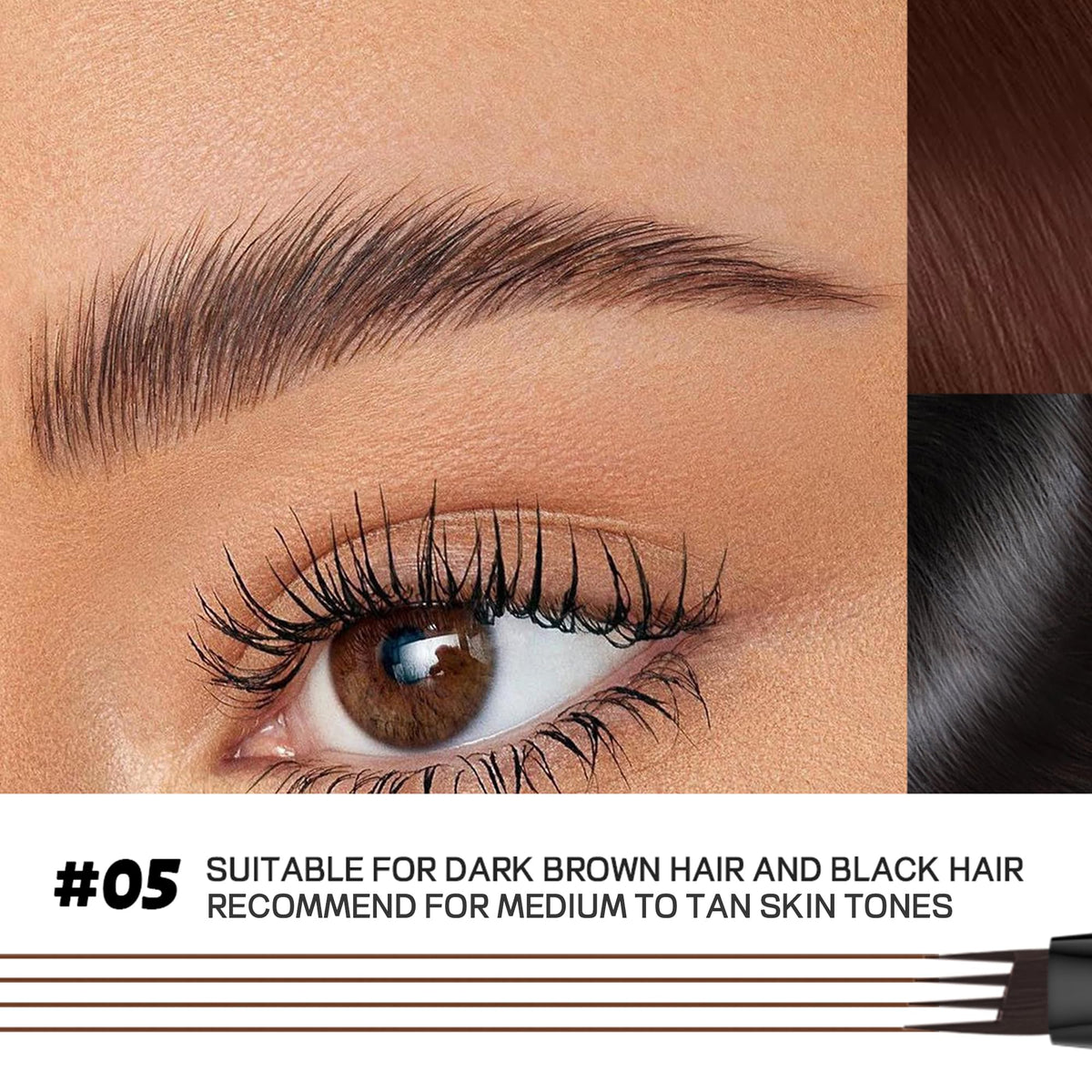 Espoce ink strokes on skin comparing thin microstrokes and filled areas