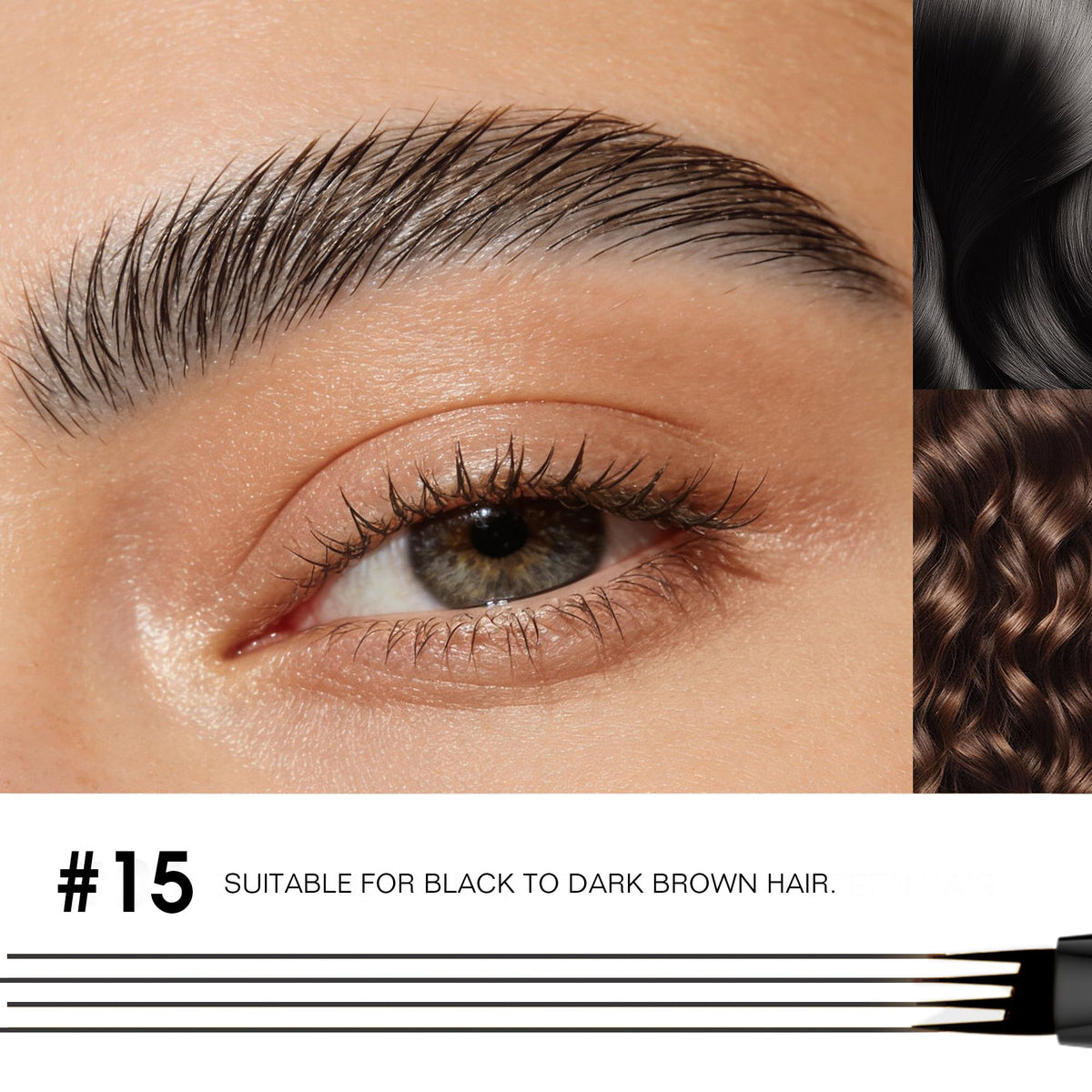 Espoce ink texture swatch displaying smooth, non-dry formula benefit